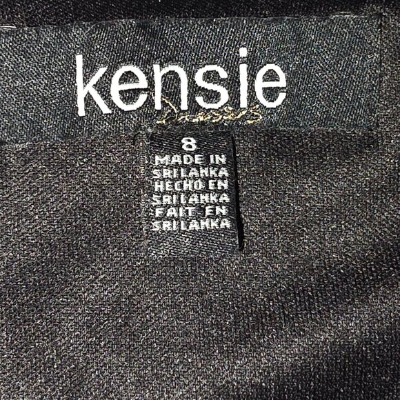 Kensie Black Pleated Long-Sleeve Dress – Size 8 - Picture 5 of 5